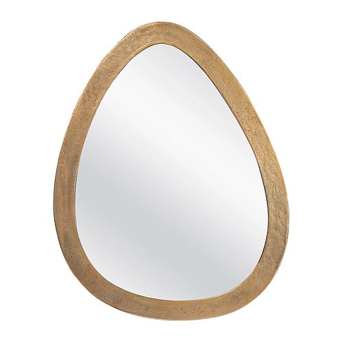 Miroir métal œuf or 48 x 32 cm