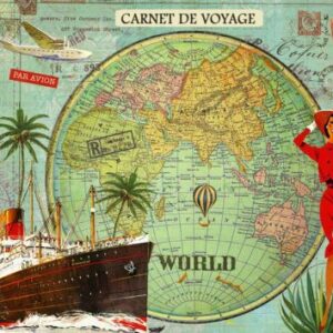 Cahier illustré 21×15 cm  48 pages “Carnet de voyage”