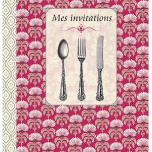 Cahier illustré 48 pages 15 X 21cm  “Mes invitations”
