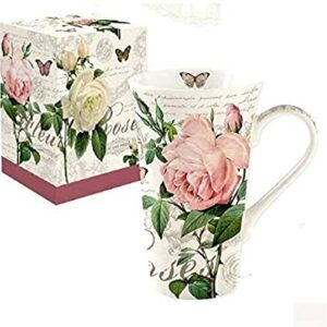 Coffret 1 Mug Geant 600 ml En Porcelaine Fine JARDIN BOTANIQUE