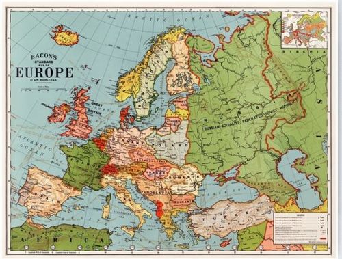 Poster Carte d'Europe 