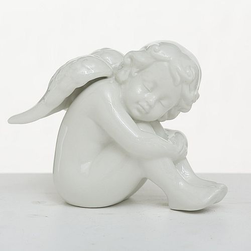 Figurine Ange en porcelaine Blanche H 16cm.