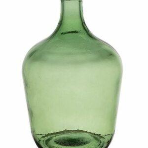 Vase bouteille Dame Jeanne vert 32cm