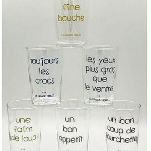 6 verres “La grande tablée” Fabrication Française de chez Sophie Janière
