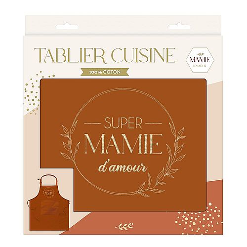 Tablier “Super Mamie d’Amour” 100% coton
