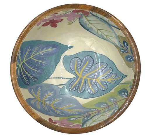 Saladier en Manguier 25cm « Fleurs »