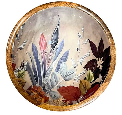 Coupe en Manguier 18cm Feuilles