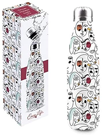 Bouteille isotherme Easy Life double paroi en Inox 500 ml « Modernism » boite cadeau