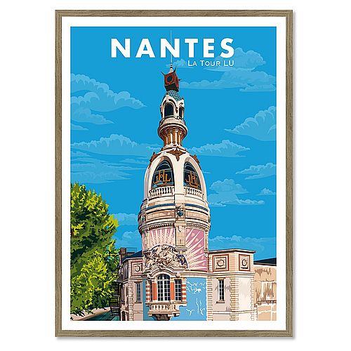 Poster encadré 52 X 72cm Nantes