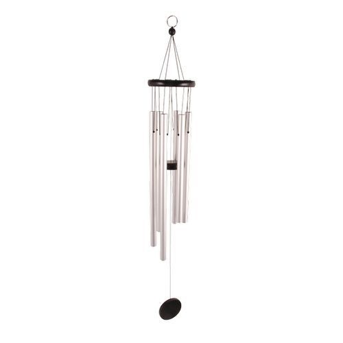 Carillon droit D 8 x H 58cm Alu, bois, corde,