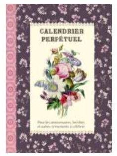 Calendrier perpétuel Bouquet 15×21 cm – 12 pages