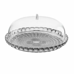 Présentoir à gâteau avec cloche 36 cm Tiffany transparent