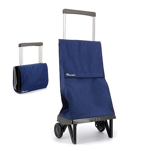 Poussette de marché pliante 43L Bleu – Rolser