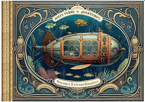 Jules Verne grand carnet illustré – 21×15 cm – 48 pages
