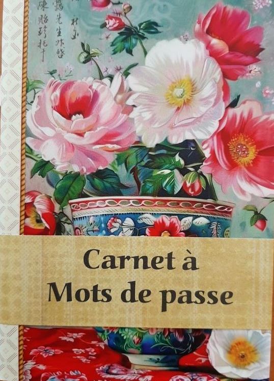 Carnet à mots de passe 48 pages Taille: 10,5 x 15 cm « Les bols »