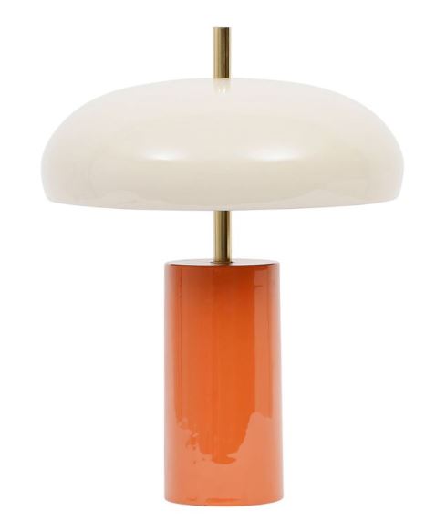 Lampe Arty Orange + Écru Dimension 9,50 x 30 x H 40cm FER