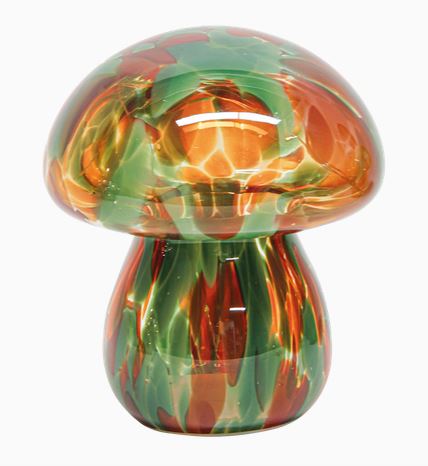 Déco LED champi tacheté noël à piles D13,5 H15,5cm