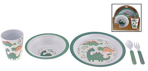 SET VAISSELLE ENFANT 5 PIECES ‘Dinozaure »‘