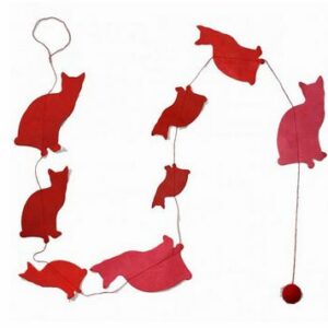 Guirlande Chats Rouges