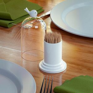 Porte cure-dents&distrib. coton-tiges Birdie