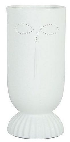 LAMPE VISAGE ARTY BLANC D11XH24CM PORCELAINE