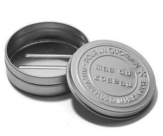 Boîte à savon en aluminium Diamètre 7,5 cm