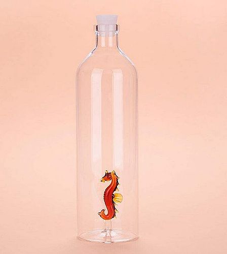 Bouteille Hippocampe 1.2 L borosilicate