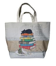 SAC CABAS XL  CHATON LIVRES