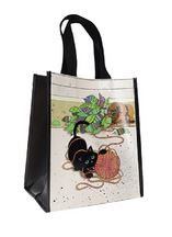 SAC CABAS EN PLASTIQUE RECYCLE BUG ART CHATON PELOTE