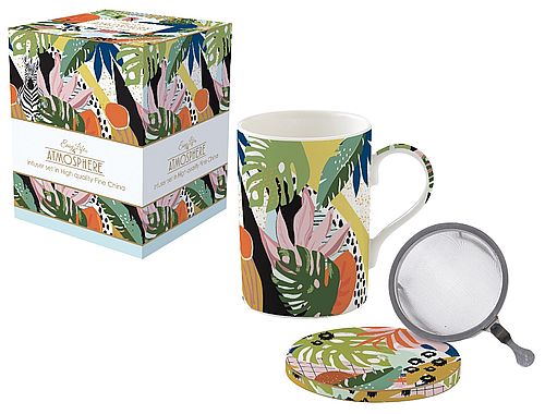 Tisanière 35cl en porcelaine Tropicana