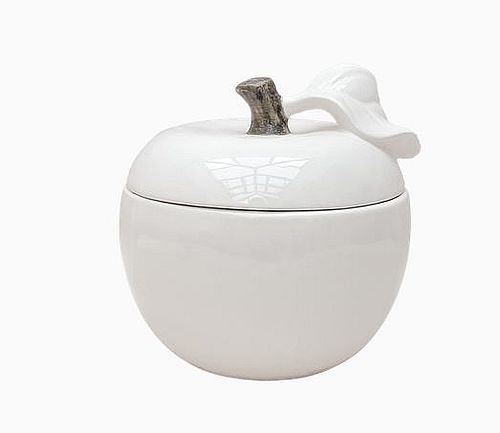 Bougie pom’ glow blanc patchouli D9,8 H10,2cm