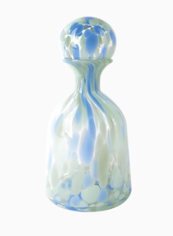 Vase Bouteille léopard bleu multi mm D14,5 H33,5cm