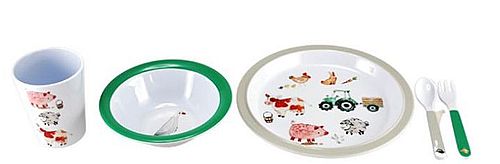 SET VAISSELLE ENFANT 5 PCS ‘FARM’