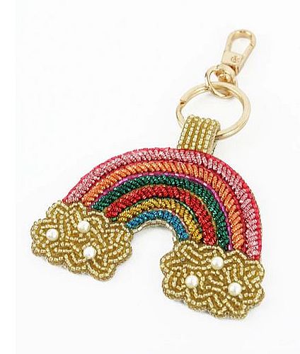 Porte-clés ou bijou de sac Arc en ciel