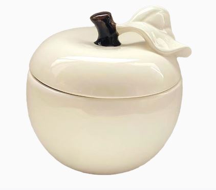 Boîte pomme sable D16,7 H17cm