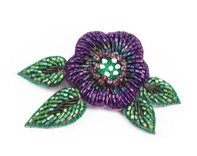 BROCHE FLEUR VIOLETTE