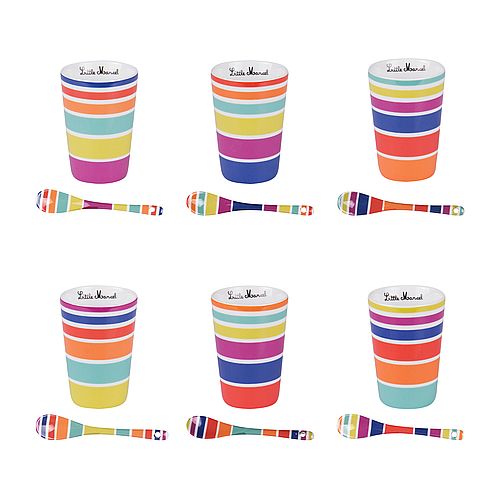 Coffret de 6 Tasses et ses cuillères Multico 15 cl