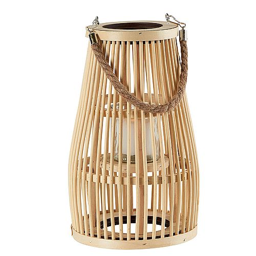 Lanterne ovale en bambou naturel