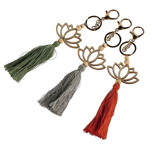 Porte-clés Fleur de lotus Sauge