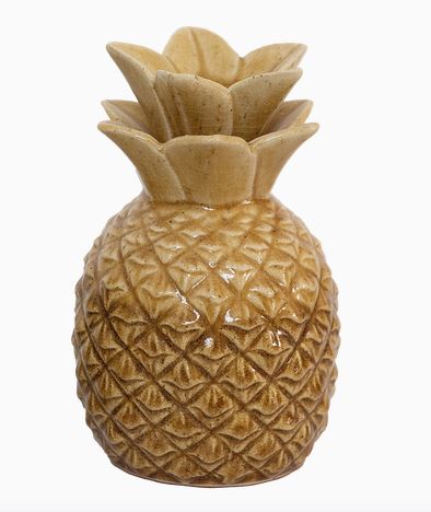 Vase ananas ocre D15 H23cm