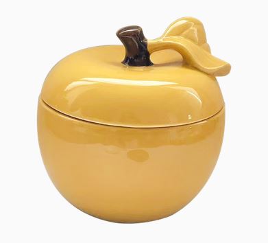 Boîte pomme safran D16,7 H17cm