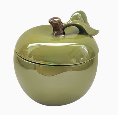 Boîte pomme kaki D16,7 H17cm