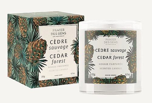 Bougie parfumée cire végétale – Parfum Cèdre Sauvage 275g
