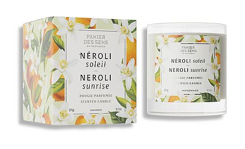 Bougie parfumée cire végétale – Parfum Néroli Soleil 275g