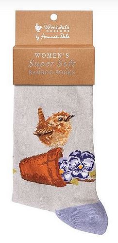 Chaussettes 37 – 41 « Oiseaux pot de fleurs »