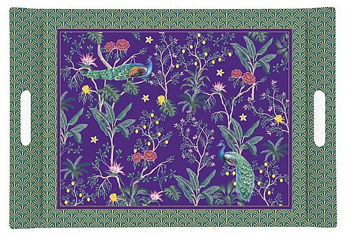 PLATEAU RECTANGULAIRE 49X34CM EN MELAMINE IMPERIAL PEACOCK