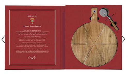 Service à pizza planche et roulette