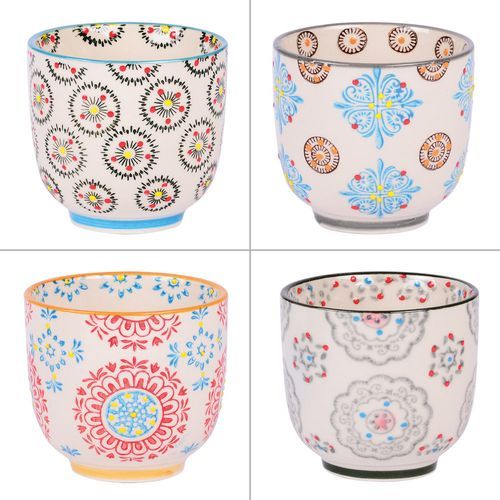 Coffret de 4 gobelets à thé Bohème 15 cl