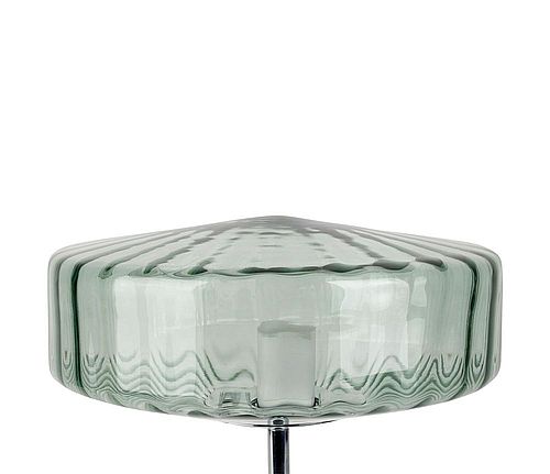 LAMPE LUMI VERT CLAIR D30XH35CM VERRE+FER
