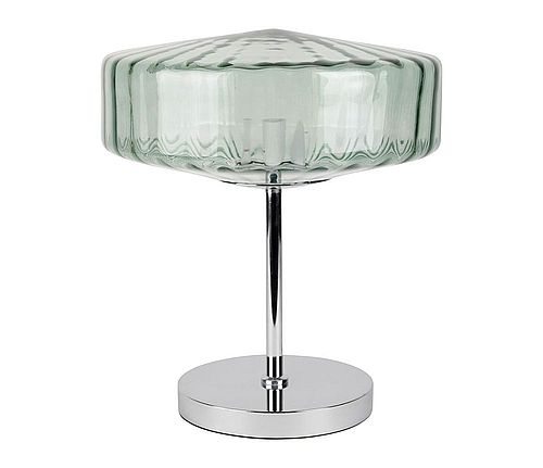 LAMPE LUMI VERT CLAIR D30XH35CM VERRE+FER